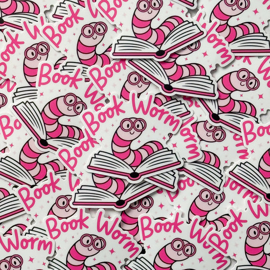 Book Worm Sticker